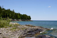 View of Lake Michigan Shore and Cave Point County Park