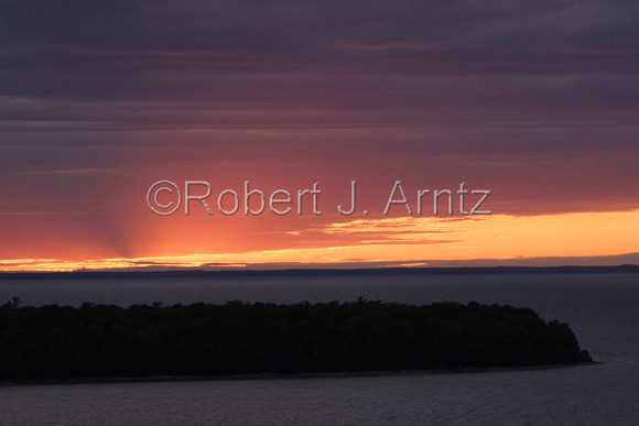 Vibrant Orange Sunset from Eagle Panoramic