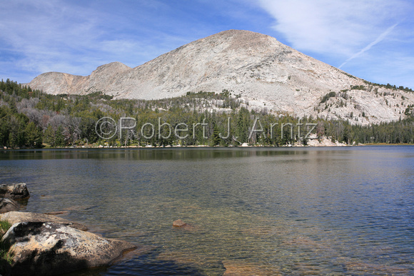 Upper Silas Lake, Mountain, Clouds