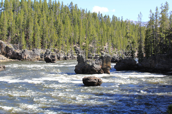 Yellowstone River Rapids and Rocks