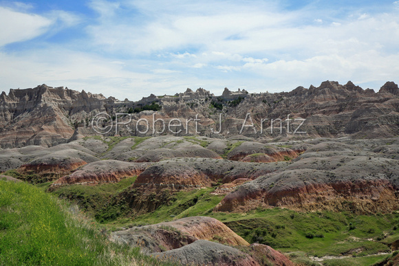 Colorful Mounds and Pinnacles
