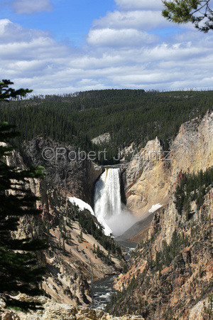 Lower Falls of Yellowstone River in Grand Canyon