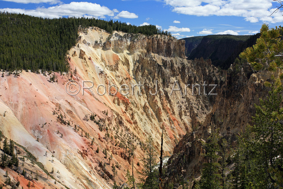 Colorful Opposite View of Grand Canyon of the Yellowstone