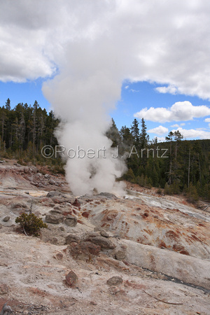 Vertical View of Steamboat Geyser