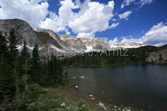 Clouds, Mountain and Lake